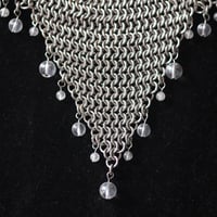 Image 5 of Stainless steel xtal quartz chainmail necklace 