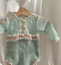 Image 2 of Newborn girls bodysuit | Fiorenza | aquamarine