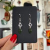 Cubic Zirconia Leaf Drop Earrings