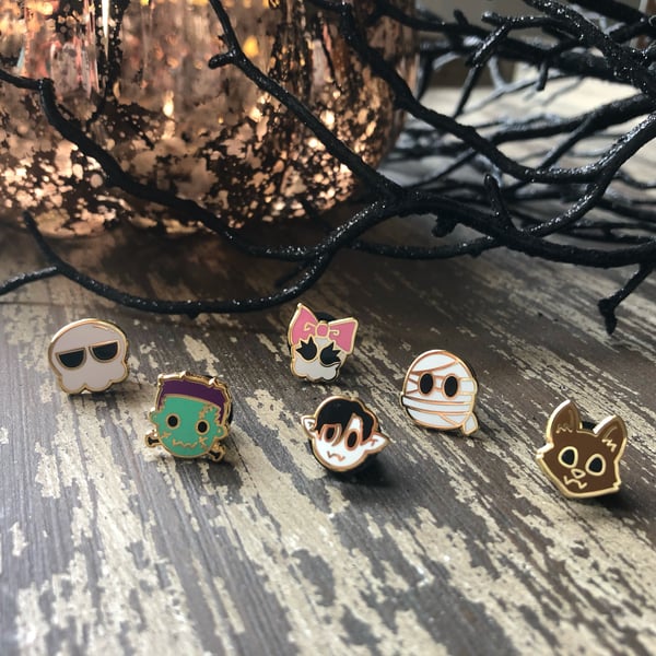 Image of Spoopy Friends Mini Pins / Board Fillers