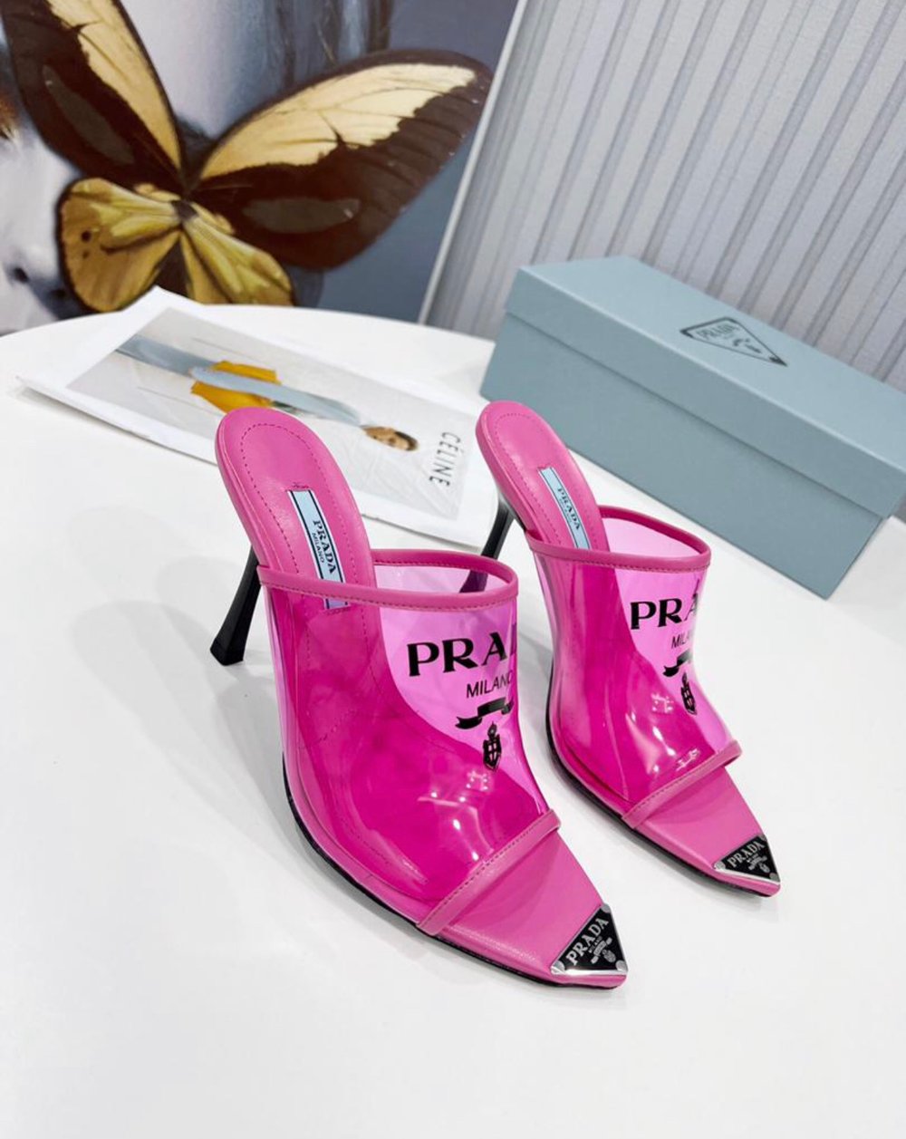 Prada transparent heels