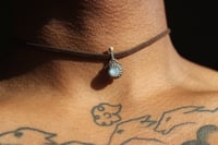 Image 4 of Moonstone & Leather Choker