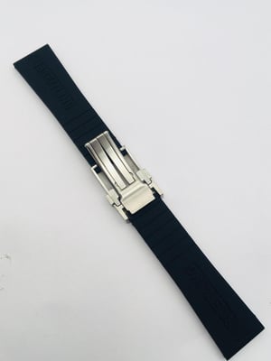 Image of 22mm-24mm Black silicone Rubber Watch Strap Band Bracelet,for breitling watch,straight lug.new