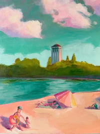 Image 3 of "Beach Day", 14x14" Original Painting