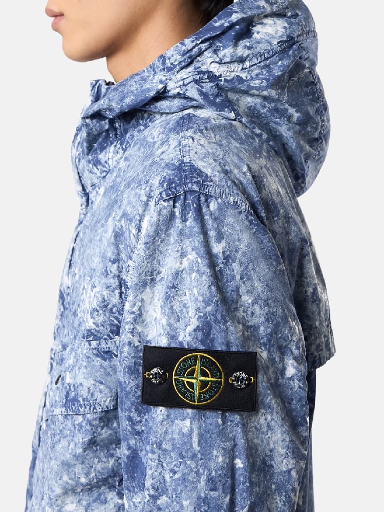 Image of STONE ISLAND 4100076 WHITE PIGMENT ON TELA 'PARACADUTE' STRETCH-TC
