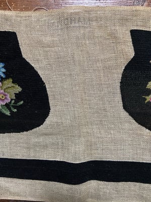 Worked Purse Panels , front and back circa 1925 wool and silk