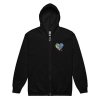 Image 3 of BadAss Raven Old school Unisex  zip hoodie - Double Imprint