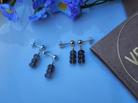 Image 3 of AAA  Dainty Faceted Rondelle  Gemstone Earrings