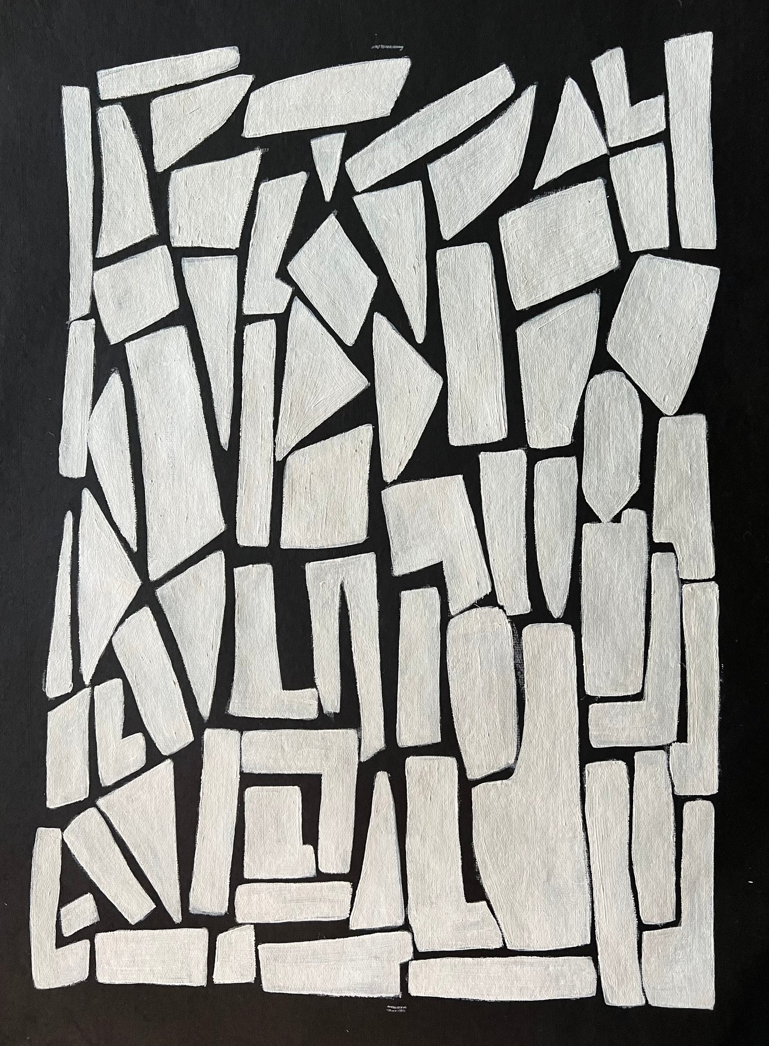 ML Art • Broken Glass Black Handmade Paper