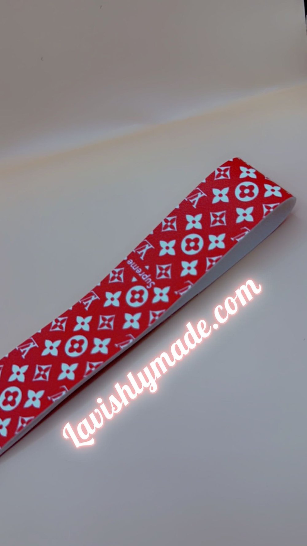 Image of Red LV X Supreme Keychain❤️
