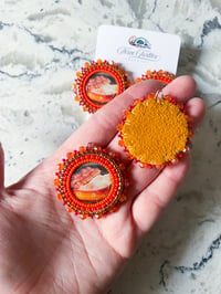 Image 2 of Calcifer Earrings (Dangly or Studs)