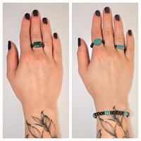 Image 2 of Antique Turquoise Magnetic Ring Collection