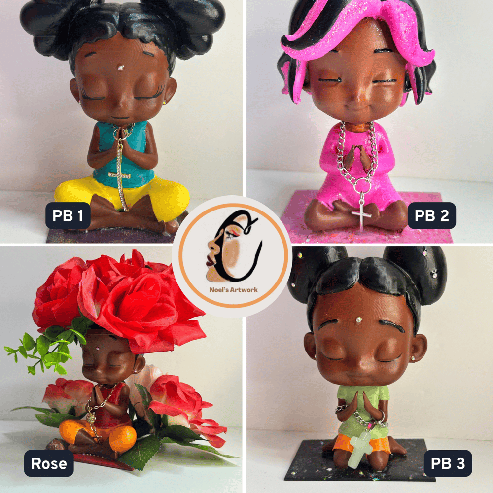 Image of Hand Painted Prayer Baby Figurine -3D Printed