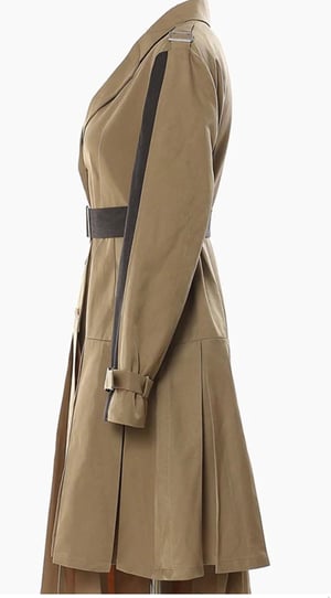 Pleated Trench Dress