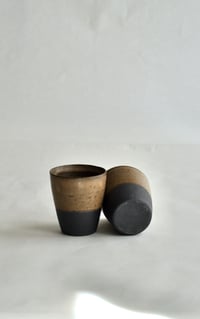 Image 2 of Raw Black Stoneware Cup