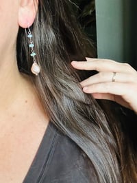 Image 9 of baroque pearl and opal earrings