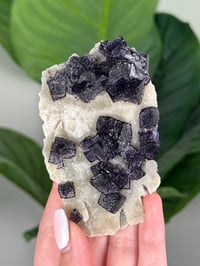 Image 1 of QR CODE PURPLE CUBIC FLUORITE -GUIZHOU CHINA- F