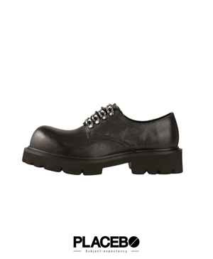 Men Wide Brushed Metal Derby 