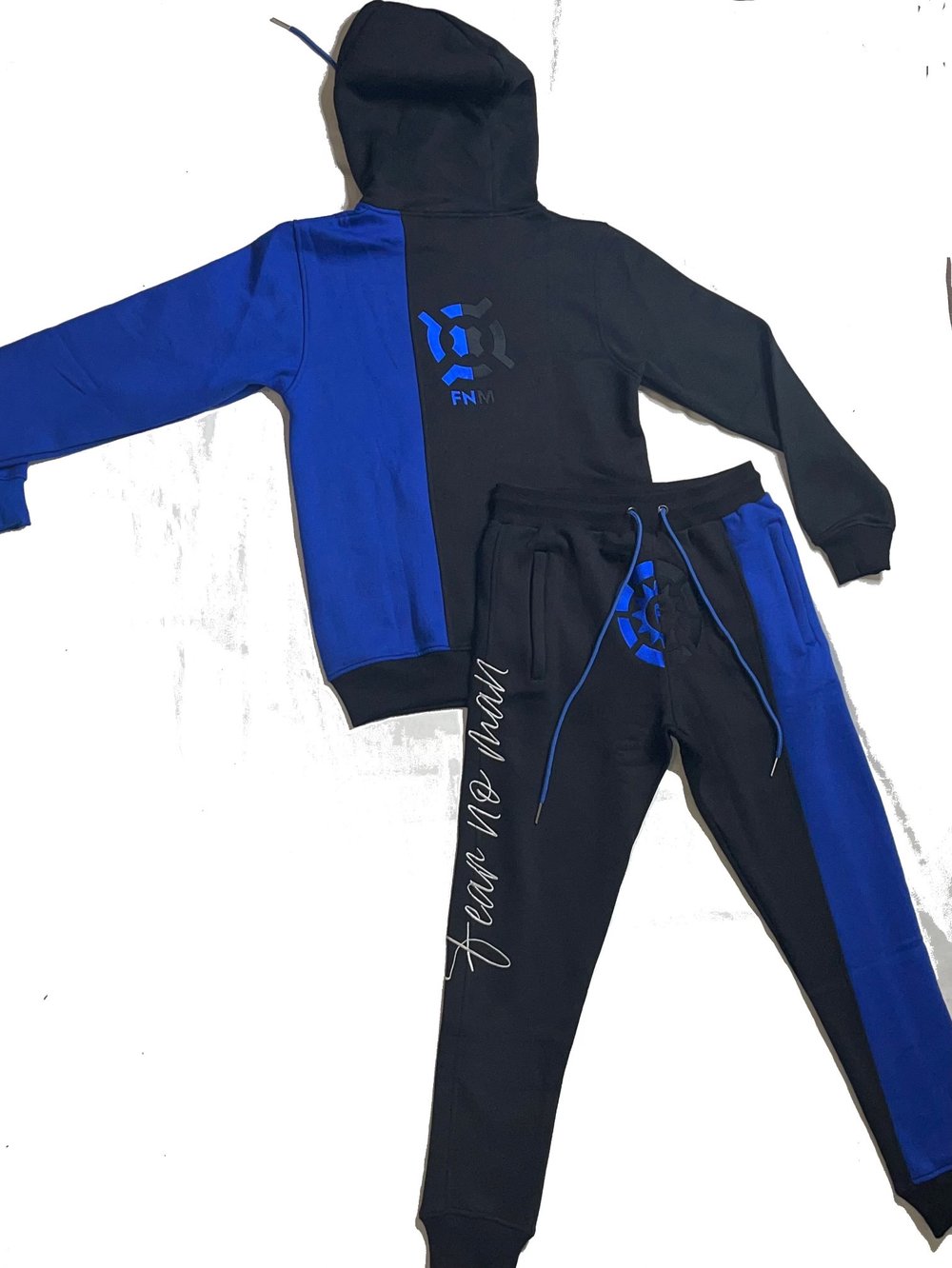 Black and Blue jogger set