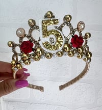 Image 5 of Golden birthday princess Tiara crown