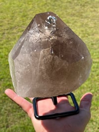 Image 15 of Smoky Quartz Natural Point With Rainbows On Stand #1456