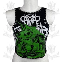 Image 2 of Nunslaughter "Green Witch” Racer Top (SIZE L)