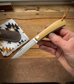 Image of Natural linen micarta folder