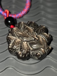 Image 3 of Nine-Tailed Fox Obsidian Keychain