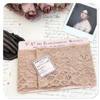 Image 4 of 1m of vintage french lace on a vintage style postcard 8 cm wide