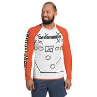 Image 3 of Orange Black and White Men's Play Maker Compression Shirt