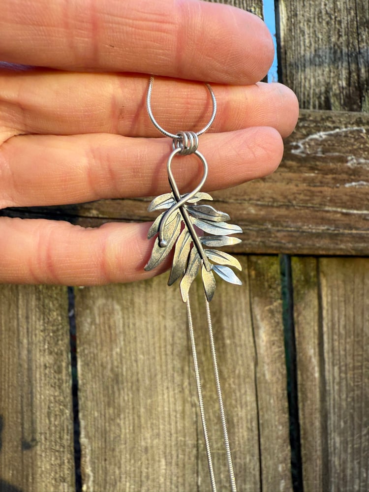 Image of Sterling Abstract Fern Necklace