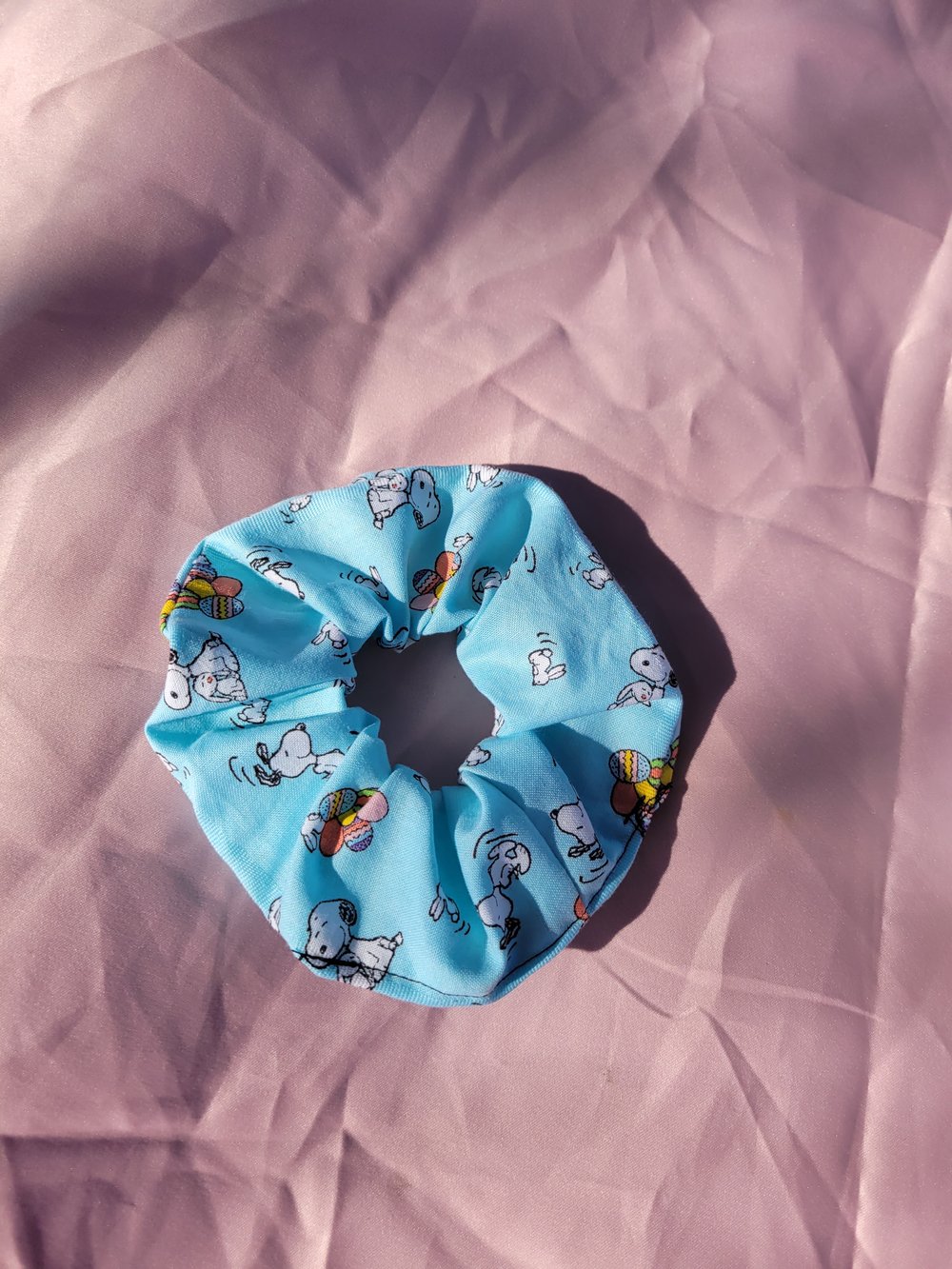 Image of Blue Snoopy Bunny Scrunchie 