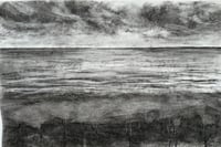 Image 1 of large abstract landscape in charcoal