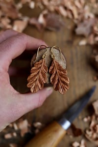 Image 2 of Oak Leaf~ Earrings 