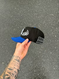 Image 2 of  TRI TONE BLACK BLUE NEW YORK YANKEES CUSTOM FITTED CAP