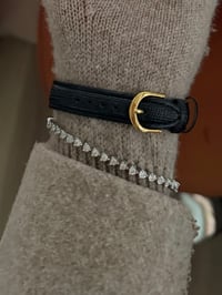 Image 5 of Vintage Dufonte Ladies Black Leather Tank - New in Box