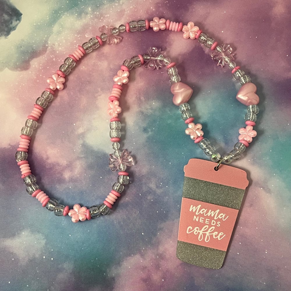 Image of Mama Needs Coffee Kandi Necklace