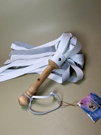 Image 1 of White leather thuddy flogger “Ghost”