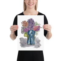 Image 5 of Crocuses and anemones with a fancy knot- Poster Print