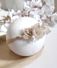 Image 2 of Baby girl headband for photoshoot | beige