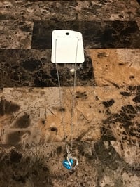 Image 2 of Blue Double Hearts necklaces 