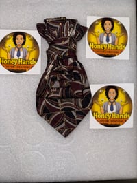 Custom Necktie Burgundy w/designs w gold pop