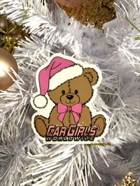 Image 1 of Santa Bear Badge Pink