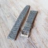 Vintage Style Crocodile Strap - Denim Light