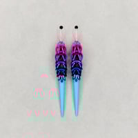 Image 3 of Graduated Chainmaille + Spike Earrings