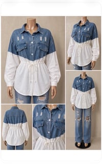 Image 2 of New 3XL Plus Wear Denim Diva Top #164*11