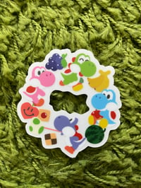 Image 1 of Yoshi Clear Vinyl Sticker