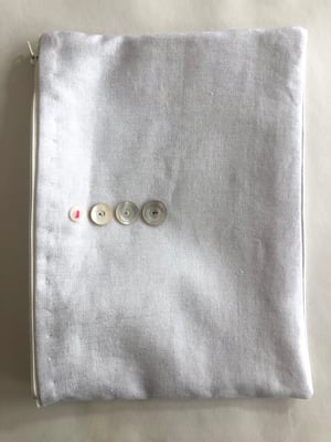 Image of adeline silver metallic linen bag