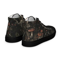 Image 3 of Grunge Style Nature Inspired Mushrooms/Fungus Men’s high top canvas shoes