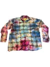 Image of Large/XL Blue Splatter Flannel